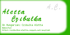 aletta czibulka business card